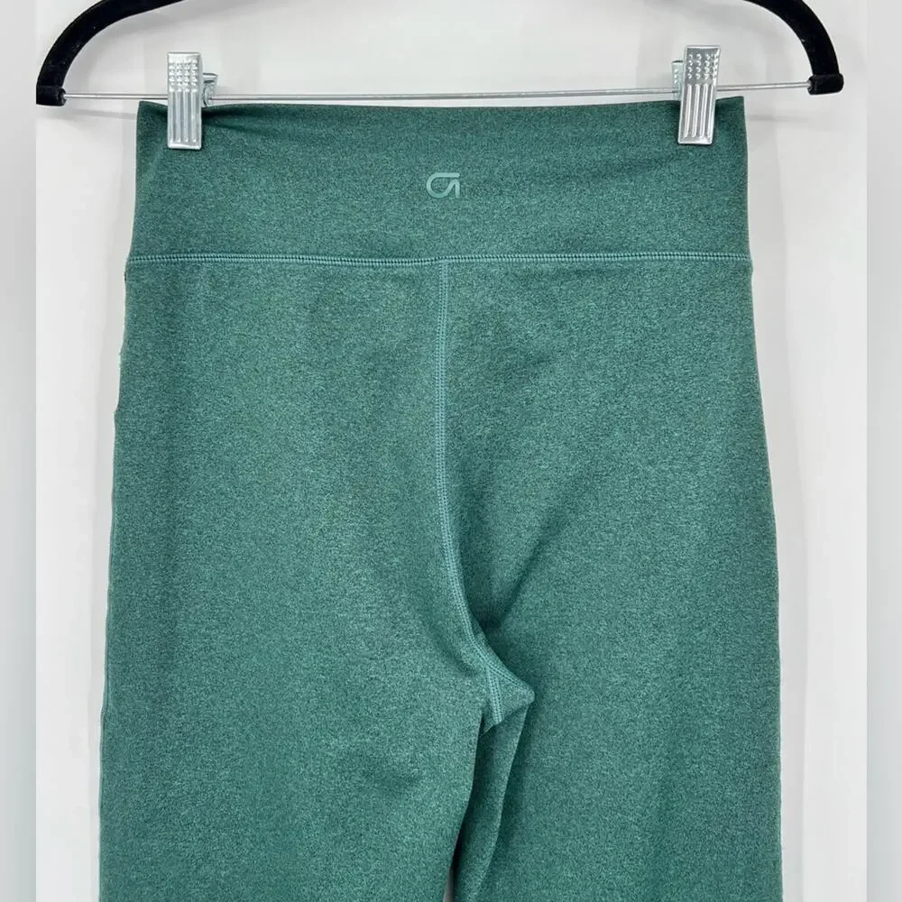GAP Fit Teen Girl’s Crossover High Rise Flare Leggings Pants Dark Green Sz 14-16
